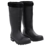 Vidaxl Bottes De Pluie Avec Chaussettes Amovibles Noir Taille 43 Pvc