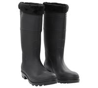 Vidaxl Bottes De Pluie Avec Chaussettes Amovibles Noir Taille 45 Pvc