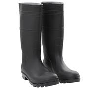 Bottes de Pluie avec Chaussettes Amovibles Chaussures Noir Taille 46 PVC vidaXL