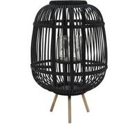 Bougeoir Debout Bambou Noir Jardin Terrasse Patio Porte Bougie Lanterne vidaXL