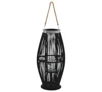 vidaXL Bougeoir Suspendu Bambou Noir 60 cm