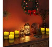 vidaXL Bougies à LED sans flamme 24 pcs avec télécommande Blanc chaud