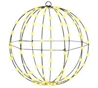 vidaXL Boule avec 120 LED Blanc Chaud 40 cm Métal, Salon, Noël Moderne, déco Festive, Boule Lumineuse, éclairages LED, Accents saisonniers