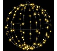 vidaXL Boule avec 160 LED Blanc Chaud 50 cm Métal, Salon, Noël Moderne, déco Festive, Boule Lumineuse, éclairages LED, Accents saisonniers