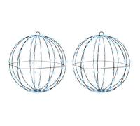 vidaXL Boule avec 320 LED 2 pcs Blanc Froid 50 cm Métal, Salon, Noël Moderne, déco Festive, Boule Lumineuse, éclairages LED, Accents saisonniers