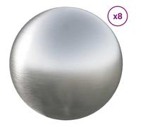 vidaXL Boule Brossée 8 pcs Ø 5 cm Argenté Acier Inoxydable 201