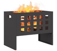 vidaXL Foyer rectangulaire Braise 50 x 30 x 40 cm Acier Noir – Portable, résistant aux intempéries