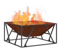 vidaXL Boule de feu Rouillé 80 x 80 x 40 cm Acier patiné