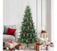 vidaXL Boule de Pomme de Pin de Noël 40 pcs Vert Plastique, Ornement de Noël Classique, déco d'hiver stylée, Boule Festive, Accent décoratif Moderne