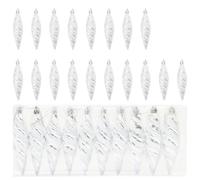 vidaXL Boule en Forme de Spirale de Noël 40 pcs Argent Plastique, Ornement de Noël Cyan Moderne, déco élégante pour Les fêtes, Spirale pour Arbre, décor Festif