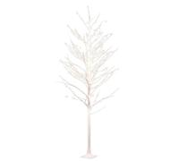vidaXL Bouleau Blanc à LED 240 Décoration de Fête Ornement de Vacances Décoration de Jardin Salle de Séjour Intérieur LED Blanc Chaud 300 cm