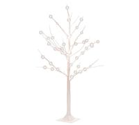 vidaXL Bouleau Blanc à LED 48 Décoration de Fête Ornement de Vacances Décoration de Jardin Salle de Séjour Intérieur LED Blanc Chaud 120 cm