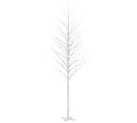 vidaXL Bouleau blanc à LED 672 LED Blanc chaud 400 cm