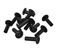 vidaXL Boulons à Manchon 12 pcs Noir M4 x 14,5 mm Métал, Salon, écrous résistants, écrou hexagonal et fixations zinguées pour solutions de matériel intérieur et extérieur