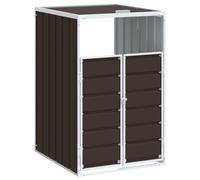 vidaXL Box pour poubelles 1 tonne brun 72x81x115 cm acier