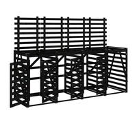vidaXL Box pour poubelles 4 tonnes noir pin massif