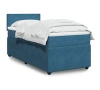 vidaXL Boxspring met matras fluweel blauw 100x200 cm3289960 Bleu G