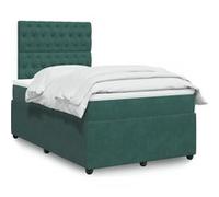 Boxspring met matras fluweel donkergroen 120x190 cm3294595