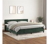 Sommier à Lattes de Lit avec Matelas Rembourré Rose 200x200 cm Velours vidaXL