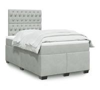 Sommier à Lattes de Lit et Matelas Rembourré Adulte Chambre Velours vidaXL