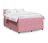 vidaXL Boxspring met matras fluweel roze 140x190 cm3290039 Rose G