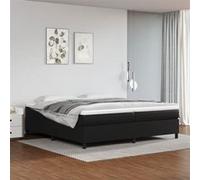 vidaXL Boxspring met matras kunstleer zwart 200x200 cm3144626 Noir G