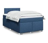vidaXL Boxspring met matras stof blauw 120x190 cm3288133 Bleu G