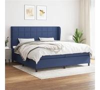 vidaXL Boxspring met matras stof blauw 200x200 cm3127995 Bleu G