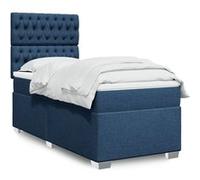 vidaXL Boxspring met matras stof blauw 90x200 cm3290384 Bleu G
