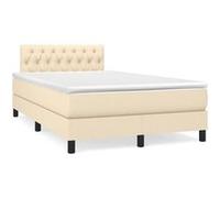 vidaXL Sommier à lattes de lit avec matelas rembourré Gris foncé 120x190 cm tissu