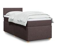 vidaXL Sommier à lattes de lit avec matelas Marron foncé 100x200 cm Marron