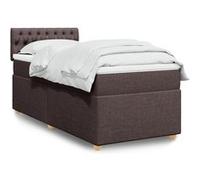 Vidaxl Sommier À Lattes De Lit Avec Matelas Marron Foncé 100x200 Cm Marron