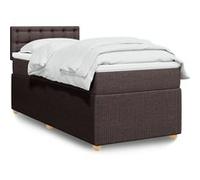 vidaXL Sommier à lattes avec matelas Marron foncé 100x200 cm