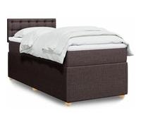 vidaXL Sommier à lattes avec matelas marron foncé 100x200 cm
