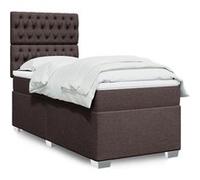 Vidaxl Sommier À Lattes De Lit Avec Matelas Marron Foncé 100x200 Cm Marron