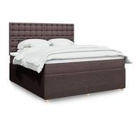 vidaXL Sommier à lattes de lit avec matelas Marron foncé 180x200 cm