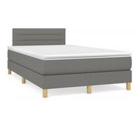 Boxspring met matras stof donkergrijs 120x190 cm3269780