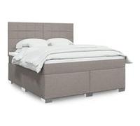 vidaXL Boxspring met matras stof taupe 180x200 cm3292871 Taupe G