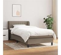 vidaXL Boxspring met matras stof taupe 90x190 cm3126369 Taupe G