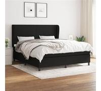 Boxspring met matras stof zwart 160x200 cm3127815