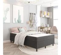 vidaXL Sommier à lattes de lit Gris Tissu 120x200 cm 287463