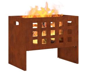 vidaXL Braise Marron 50 x 30 x 40 cm Acier, Foyer rectangulaire, Durable et Portable, Chauffage extérieur Moderne en Acier, résistant aux intempéries, Bien ventilé