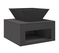 vidaXL Braise Noir 50 x 50 x 40 cm Acier, Chauffage Al Fresco, Foyer Moderne pour extérieur, Design ventilé, Acier, Espace Convivial