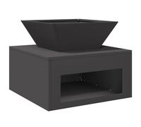 vidaXL Braise Noir 50 x 50 x 40 cm Acier, Foyer Cubique, Cheminée Extérieure, Solution Chauffante Portable, Must-Have pour Soirées Entre Amis