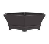 vidaXL Braise Noir 75 x 75 x 28 cm Acier, Jardin et terrasse, Magnifique brasero Moderne, Cuisson extérieure Pratique et stylée pour Le Barbecue