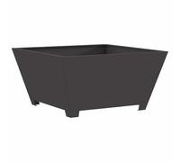 vidaXL Braise Noir 80 x 80 x 40 cm Acier, Table de feu de Jardin et terrasse, Look Moderne, Portable, Solution de Chauffage extérieur pour Vos soirées