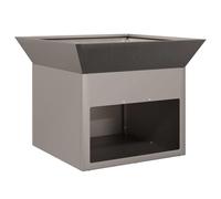 vidaXL Braise Rouillé 50 x 50 x 40 cm Acier résistant aux intempéries, Chauffage Al Fresco, Foyer Moderne pour extérieur, Design ventilé, Acier, Espace Convivial