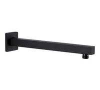 vidaXL Bras de support de douche Carré Acier inoxydable 201 Noir 30 cm Noir G
