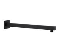 vidaXL Bras de douche Carré 40 cm Acier inoxydable 201 Noir