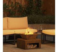 Vidaxl Brasero 50x50x40 Cm En Acier Corten